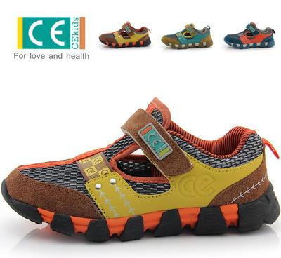 CE童鞋 2014春夏新款 男童真皮包头凉鞋，透气镂空设计引领儿童框潮流